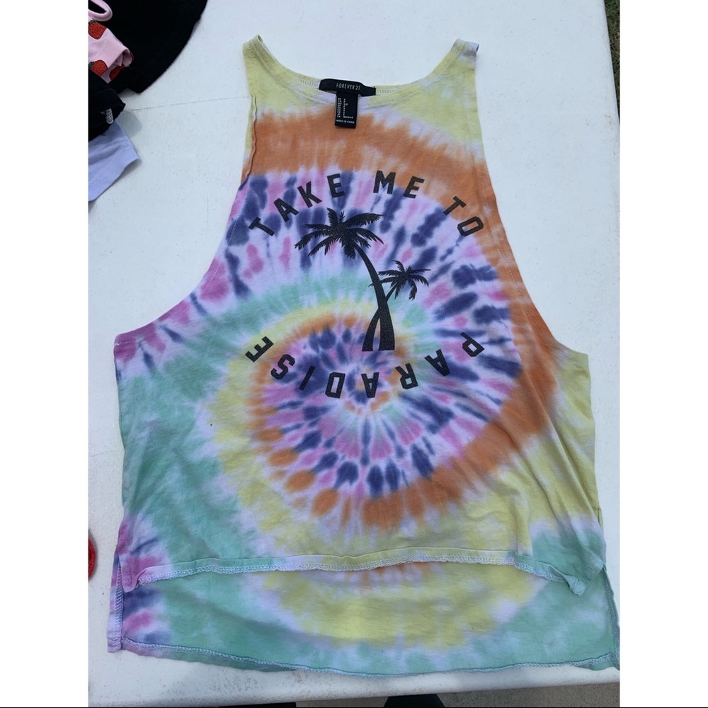 Tie Dye Cut Off Shirt